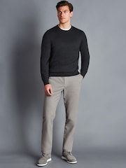 Charles Tyrwhitt Grey Slim Fit Ultimate Non-Iron Chino Trousers - Image 3 of 5