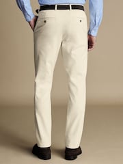 Charles Tyrwhitt Natural cream Classic Fit Ultimate non-iron Chino Trousers - Image 2 of 5