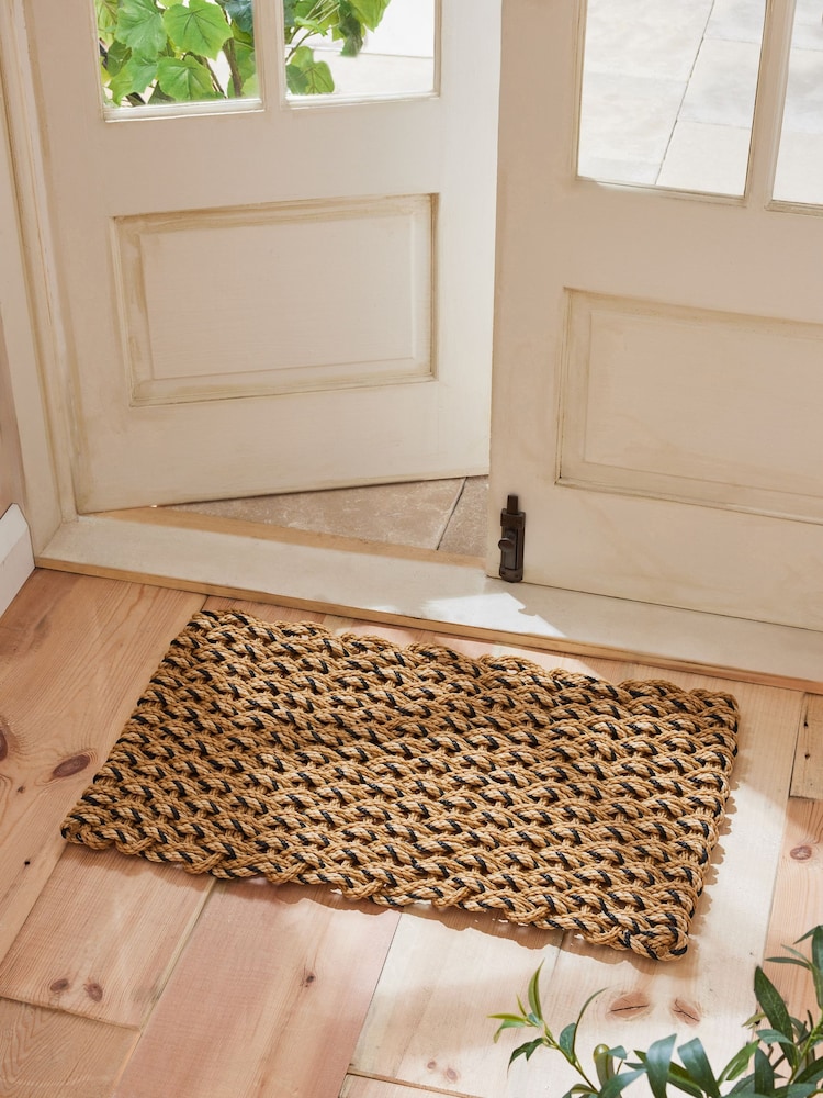 Natural Chunky Braided Doormat - Image 1 of 3
