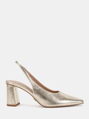 Novo Gold Standard Fit Isla Block Heel Point Court Slingbacks - Image 2 of 6