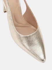 Novo Gold Standard Fit Isla Block Heel Point Court Slingbacks - Image 5 of 6
