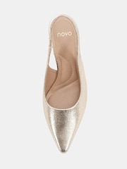 Novo Gold Standard Fit Isla Block Heel Point Court Slingbacks - Image 6 of 6
