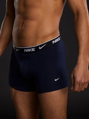 Nike Dark Blue Everyday Cotton Stretch Trunks Three Pack - Image 5 of 5