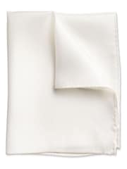 Charles Tyrwhitt White Evening Silk Pocket Square - Image 1 of 2