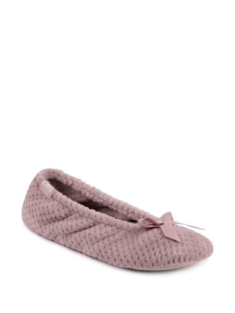 Totes Pink Isotoner Popcorn Slippers - Image 2 of 5