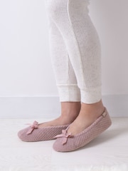 Totes Pink Isotoner Popcorn Slippers - Image 5 of 5