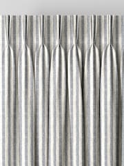 Emily Bond Indigo Blue Oscar Stripe Made to Measure Curtains - Image 5 of 9