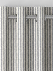 Emily Bond Indigo Blue Oscar Stripe Made to Measure Curtains - Image 7 of 9