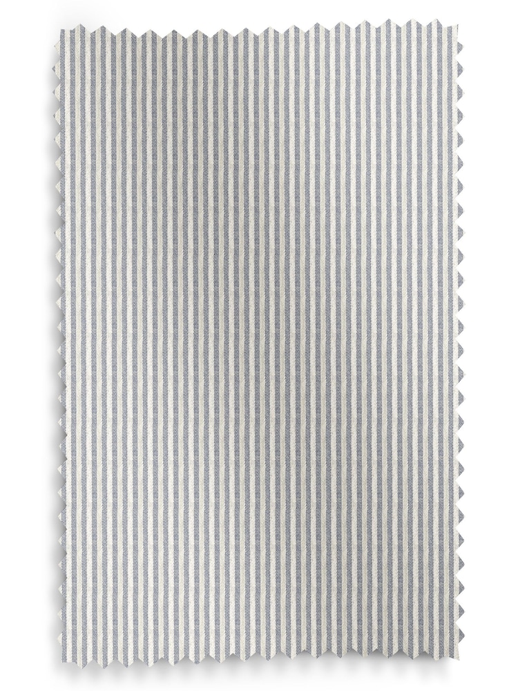 Emily Bond Indigo Blue Oscar Stripe Made to Measure Curtains - Image 9 of 9
