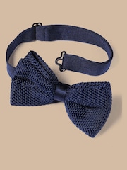Charles Tyrwhitt Blue Classic Knitted Ready-Tied Bow Tie - Image 1 of 1
