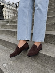 Novo Brown Standard Fit Finn Flat Loafers - Image 1 of 6