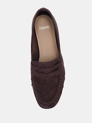 Novo Brown Standard Fit Finn Flat Loafers - Image 6 of 6