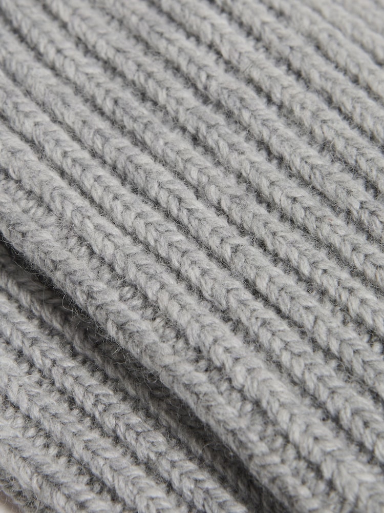 Reiss Grey Carmen Wool Blend Ribbed Socks - Image 3 of 3
