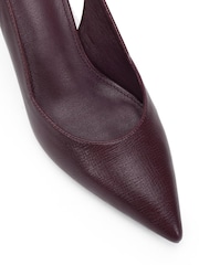 Novo Red Wide Fit Irena Slingback Low Stiletto Point Court Shoes - Image 5 of 6