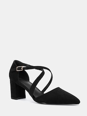 黑色 - Novo Ivanna Block Cross Over Strap Point Court Heels - 图片3 / 6