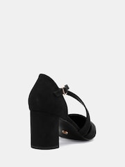 黑色 - Novo Ivanna Block Cross Over Strap Point Court Heels - 图片4 / 6