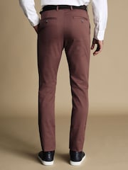 Charles Tyrwhitt Brown Slim Fit Ultimate non-iron Chino Trousers - Image 2 of 3