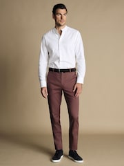 Charles Tyrwhitt Brown Slim Fit Ultimate non-iron Chino Trousers - Image 3 of 3