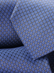 Charles Tyrwhitt Blue Mini Floral Silk Stain Resist Pattern Tie - Image 2 of 2