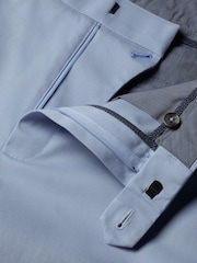 Charles Tyrwhitt Blue Ground Slim Fit Ultimate non-iron Chino Trousers - Image 4 of 4