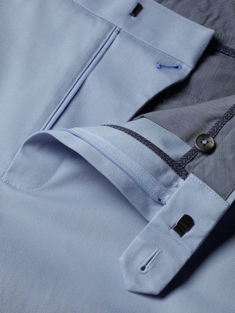 Charles Tyrwhitt Blue Ground Slim Fit Ultimate non-iron Chino Trousers - Image 4 of 4