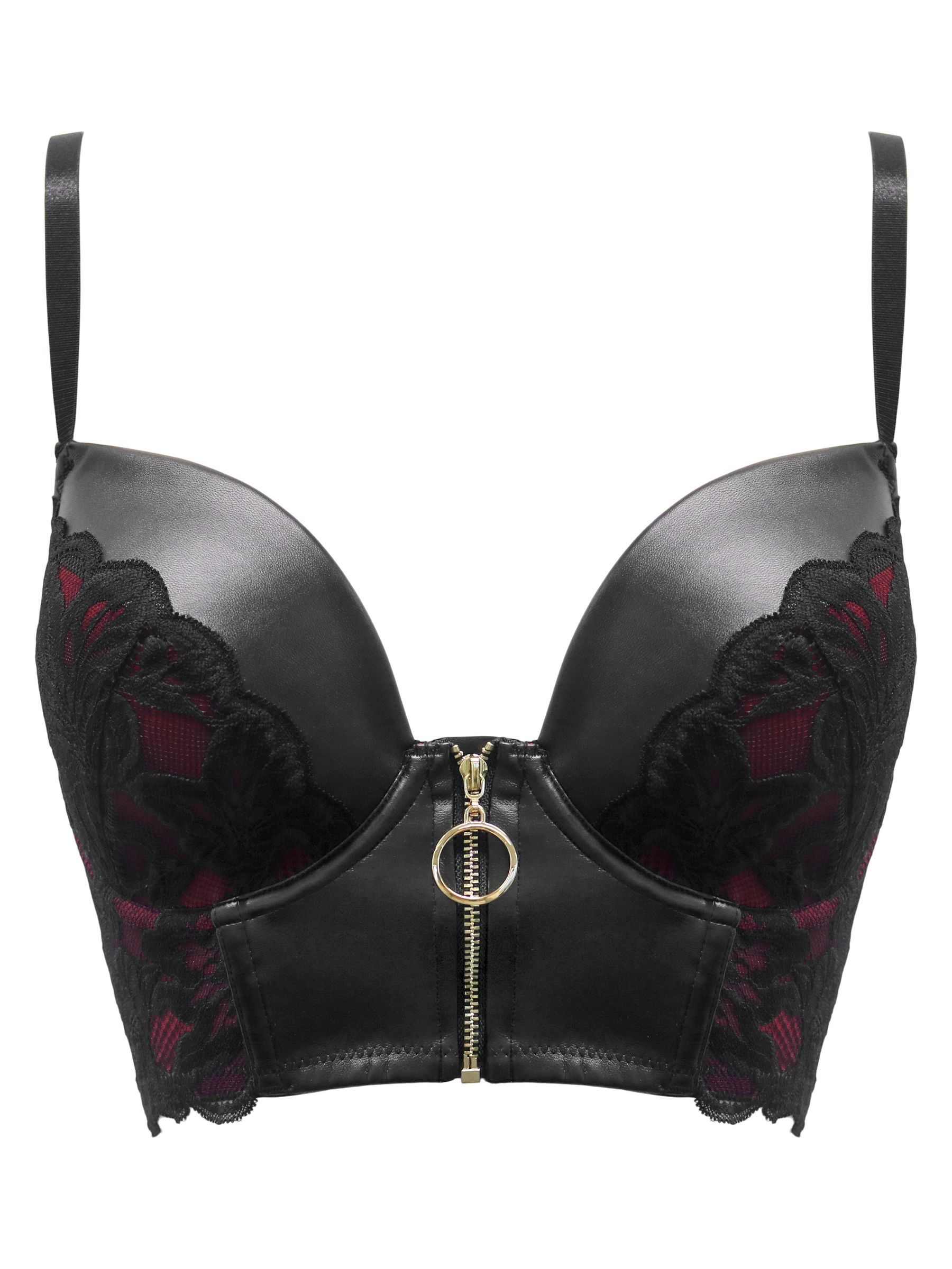 Zip front lace bra hot sale