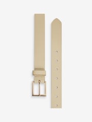 Cream Leather Jeans Belt - Image 2 of 3