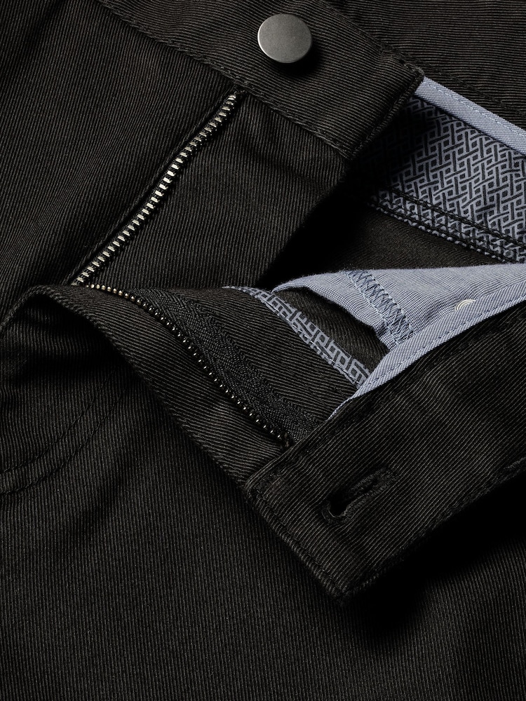 Charles Tyrwhitt Black Twill Classic Fit 5 Pocket Jeans - Image 5 of 5