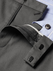 Charles Tyrwhitt Grey Classic Fit Smart Texture Trousers - Image 5 of 5