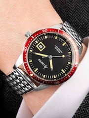 Accurist Mens Silver Tone Dive Automatic Stainless Steel Bracelet 42mm Watch - Image 4 of 6