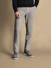 Charles Tyrwhitt Grey French Classic Fit Ultimate non-iron Chino Trousers - Image 1 of 5