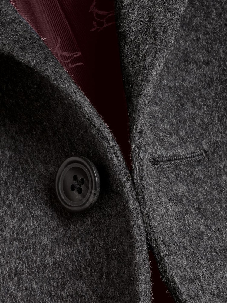 Charles Tyrwhitt Grey Pure Wool Overcoat - Image 5 of 5