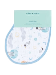 aden + anais Natural Essentials Cotton Space Explorers Muslin Baby Burpy 100% Cotton Bib - Image 2 of 2