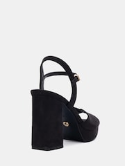 Novo Black Standard Fit Lucie Platform Block Heel Sandals - Image 4 of 6