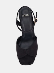Novo Black Standard Fit Lucie Platform Block Heel Sandals - Image 6 of 6