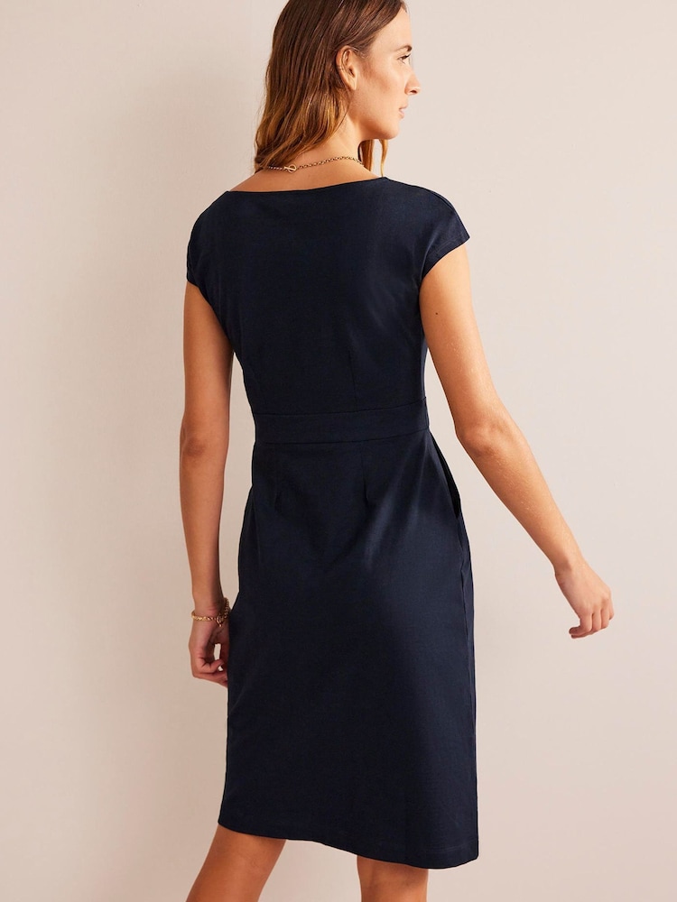 Blau/schwarz - Boden Florrie Jersey Kleid aus 100 % Baumwolle - Bild 2 von 4