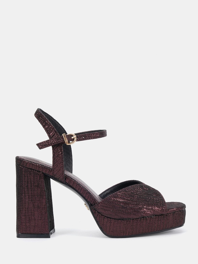 Novo Red Standard Fit Lucie Platform Block Heel Sandals - Image 2 of 6 Novo Red Standard Fit Lucie Platform Block Heel Sandals - Image 2 of 6