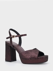 Novo Red Standard Fit Lucie Platform Block Heel Sandals - Image 3 of 6