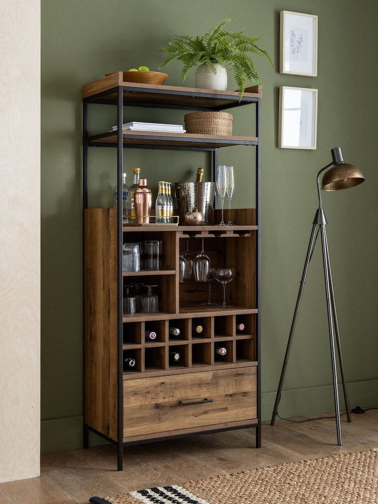 Dark Bronx Drinks Cabinet Shelf - Image 1 of 7