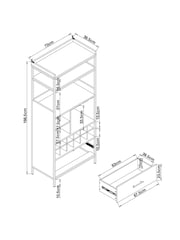 Dark Bronx Drinks Cabinet Shelf - Image 4 of 7