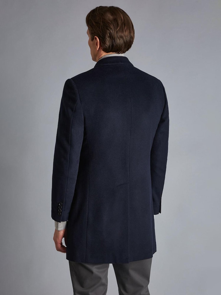 Синий - Шерстяное пальто Charles Tyrwhitt - Изображение 2 из 5 Синий - Шерстяное пальто Charles Tyrwhitt - Изображение 2 из 5