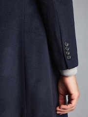 Charles Tyrwhitt Blue Pure Wool Overcoat - Image 3 of 5
