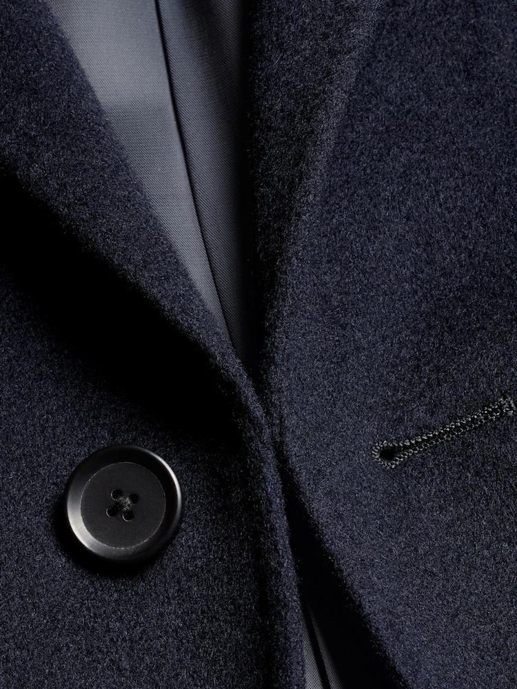Charles Tyrwhitt Blue Pure Wool Overcoat - Image 4 of 5