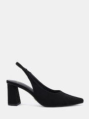 黑色 - Novo Isla Block Heel Point Court Slingbacks - 图片2 / 6