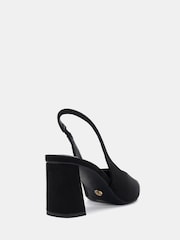 黑色 - Novo Isla Block Heel Point Court Slingbacks - 图片4 / 6