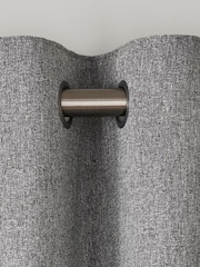 Grey Next Soft Marl Eyelet Blackout/Thermal Curtains - Image 5 of 7
