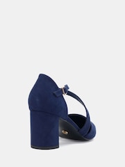 蓝色 - Novo Ivanna Block Cross Over Strap Point Court Heels - 图片4 / 6