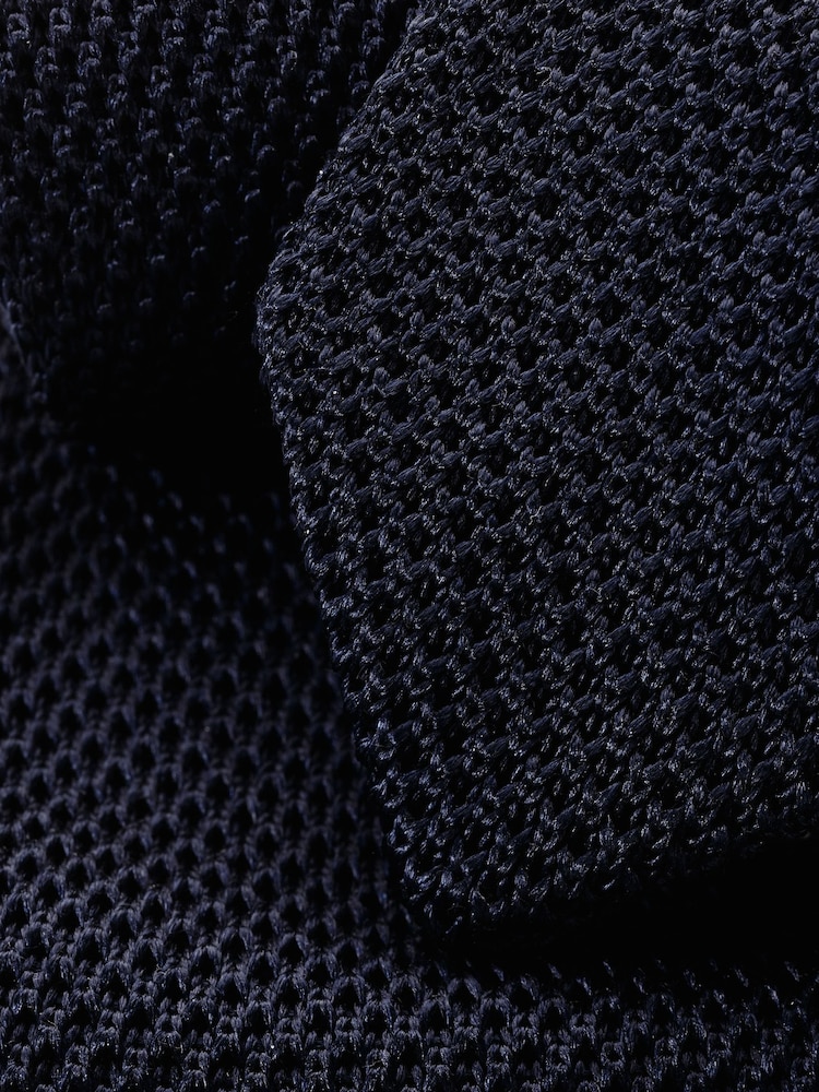 Charles Tyrwhitt Blue Silk Knitted Slim Tie - Image 2 of 2 Charles Tyrwhitt Blue Silk Knitted Slim Tie - Image 2 of 2
