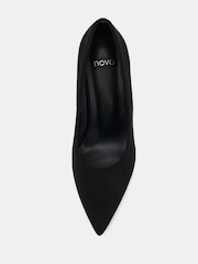 ស្បែកជើងកែងខ្ពស់ Novo Wide Fit Illiana Point Toe Block Court Heels - រូបភាព 6 នៃ 6