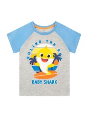 Character Blue Babyshark Short Pyjamas - Image 2 of 5